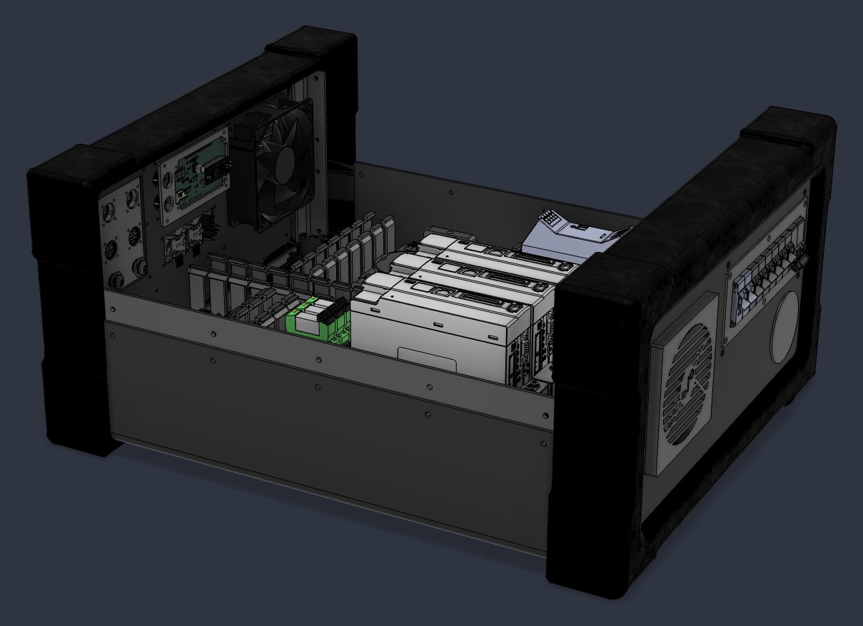 MFX-SC3 controller with the internal drives and wiring exposed.