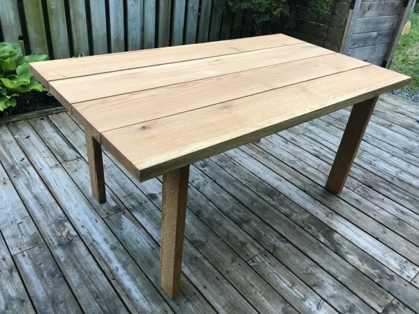 Meg & Al HUDS-ON Original White Oak Outdoor Table